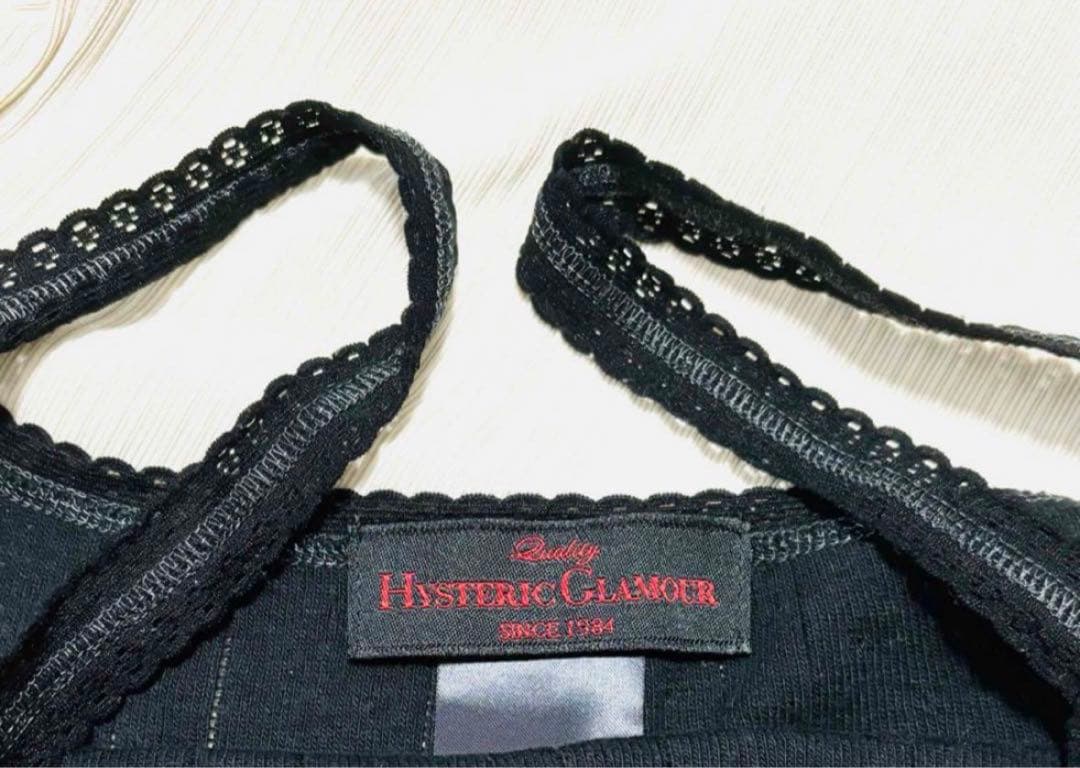 【美品】HYSTERIC GLAMOUR ブラックキャミソール