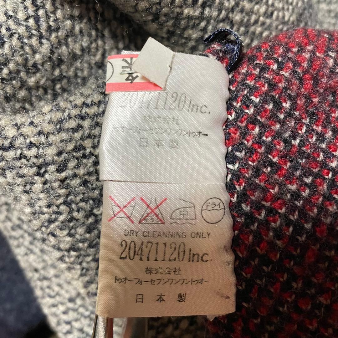 20471120/ハーフジップニット/M/日本製/ヒョーマ/90s 裏原/袖ロゴ