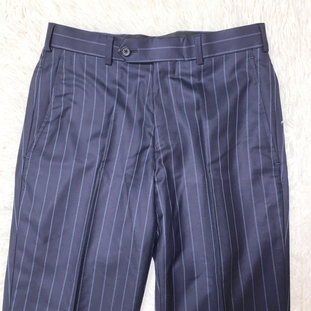 新品 ブルックスブラザーズ カノニコ社生地 スーツ ストライプ ネイビー M相当