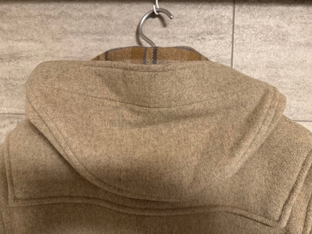 【希少なカシミア混】グローバルオール ダッフルコート 英国製 明るめのベージュ