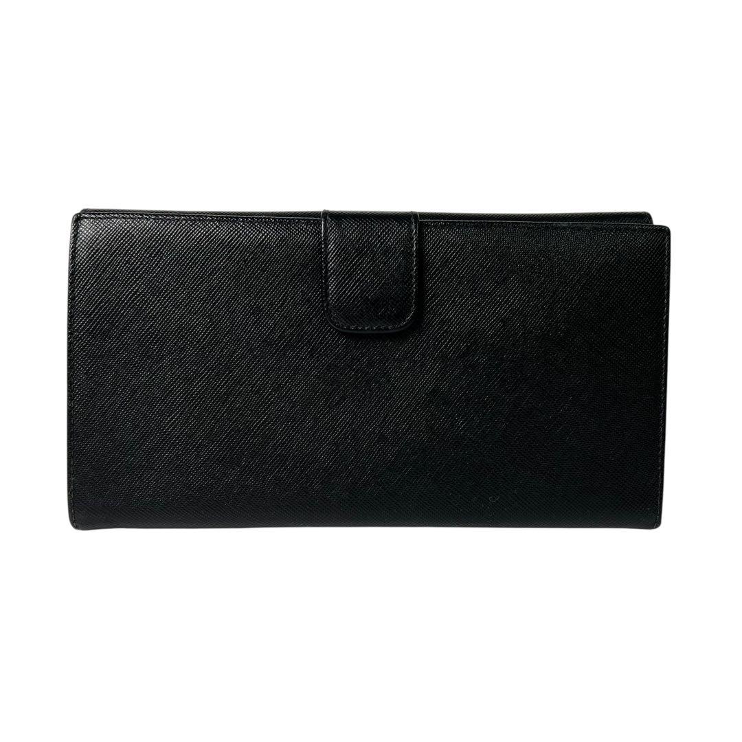 【美品】プラダ　サフィアーノ　長財布　黒　ブラック　レザー