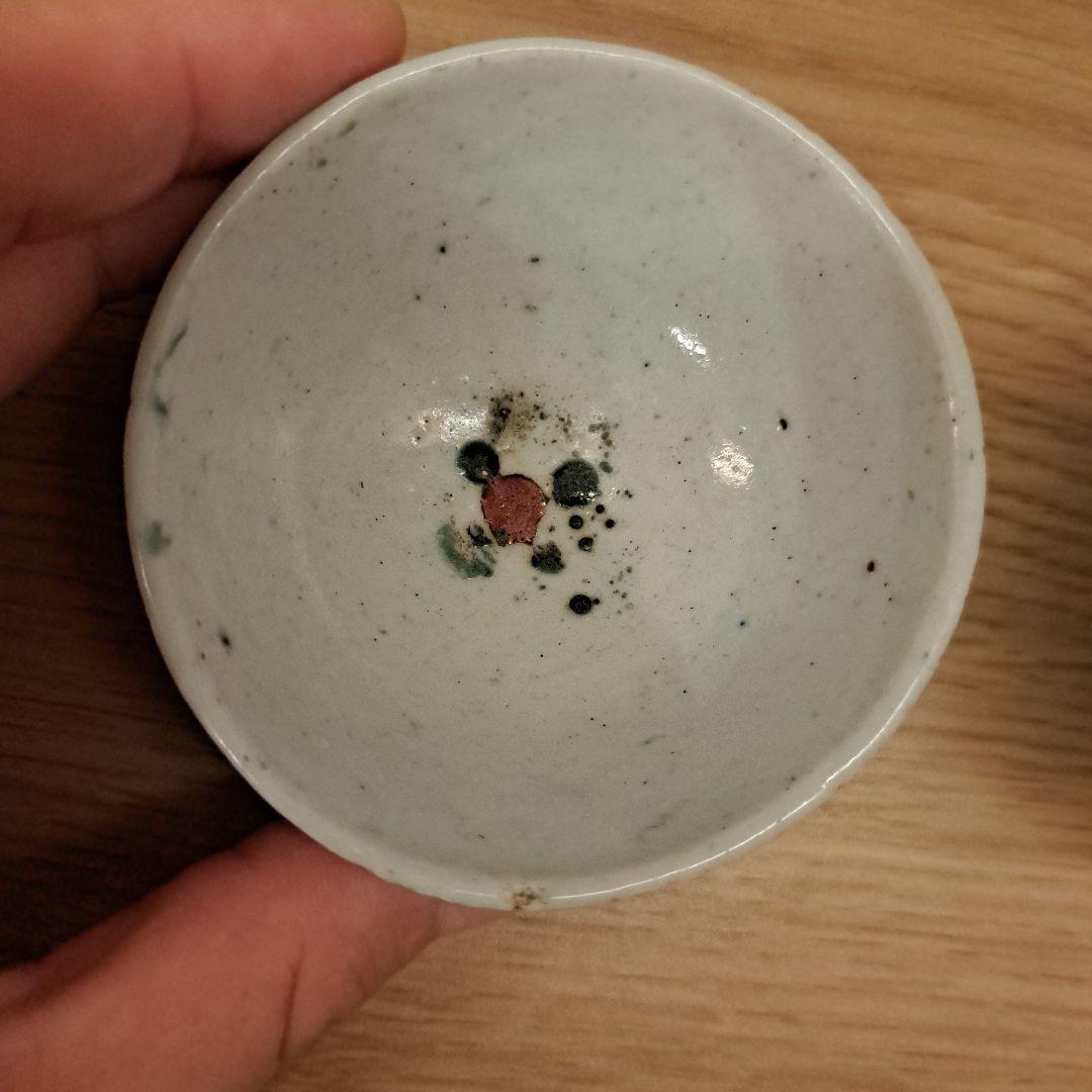 骨董　古道具　アンティーク　中国　茶杯　器　小皿　縁起物　花　喜