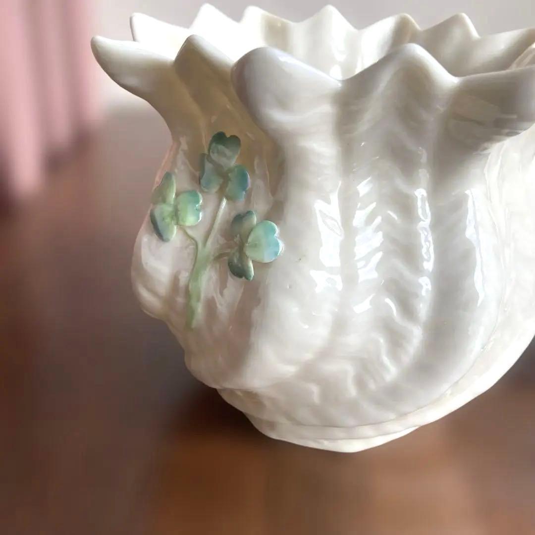 美品レア 高級陶磁器ベリーク（パリアンチャイナ）花瓶と小皿