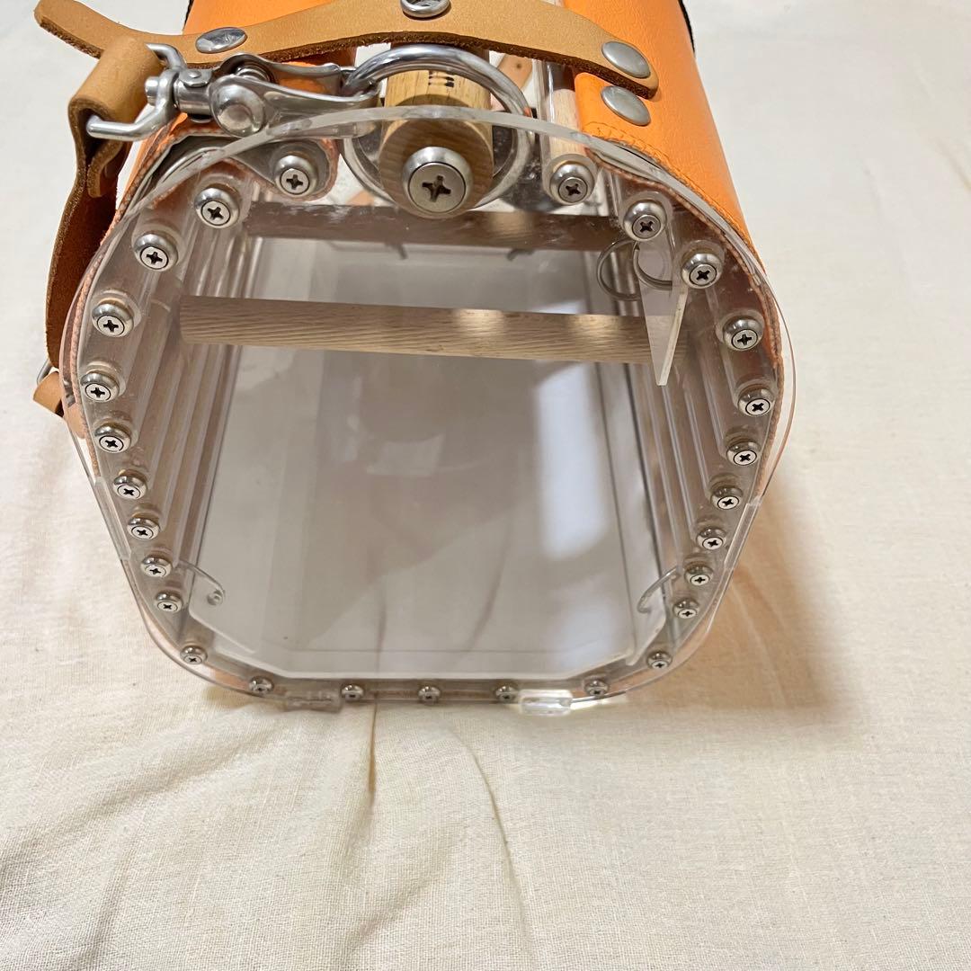 LITTLE BUDDY クリア中型インコ用　オレンジ×グリーン