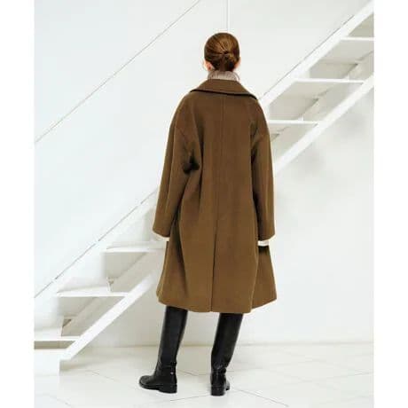 美品　クリーニング済　スーパー140ビーバーダブルコート　ブラウン