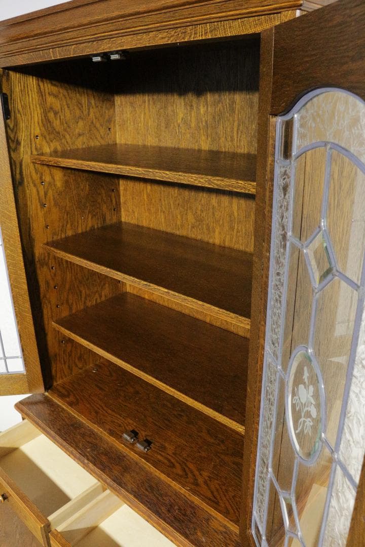 三越ブルージュ★食器棚★ステンドグラス★木製家具