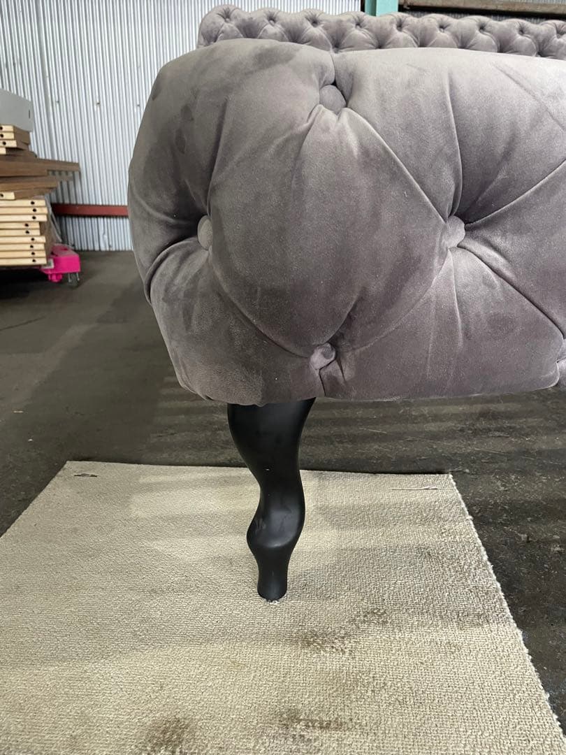 KARE デザイア ベルベットシルバーグレイ ベッド クイーンサイズ