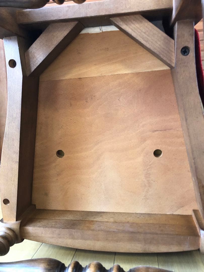 アンティーク椅子 木製 ベロア 洋風 ヴィンテージチェア　コスガ　赤ベルベット