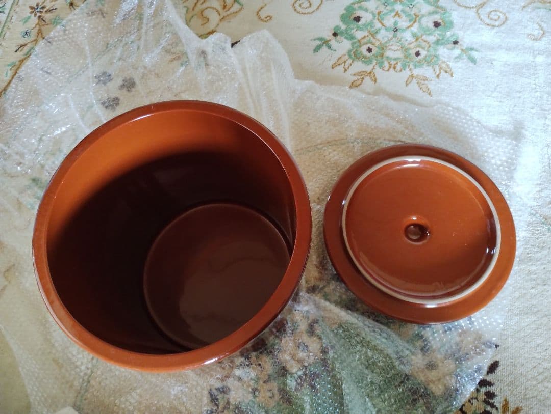 【久松窯】切立 蓋付 かめ 10号【メーカー廃業による絶版品】