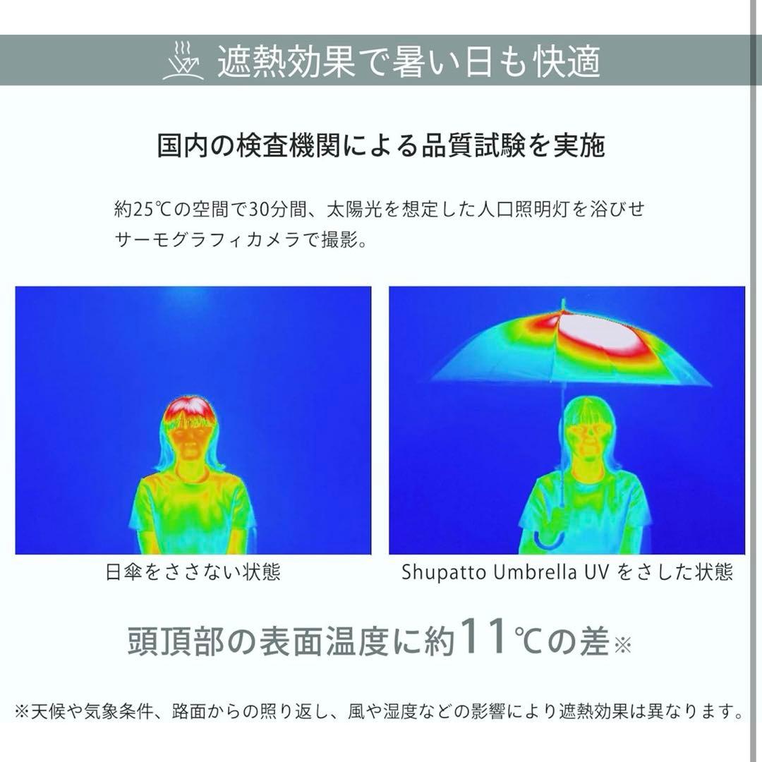 マーナ Shupatto アンブレラ 晴雨兼用傘 ホワイト