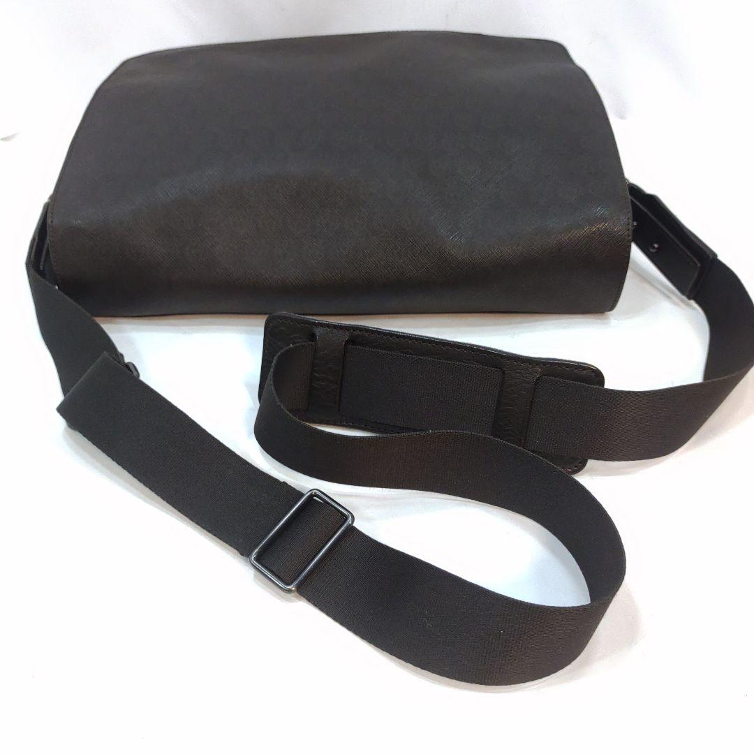 【美品】ダンヒル メッセンジャーバッグ レザー×PVC A4可 総柄 ブラウン