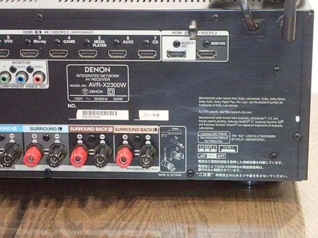 Denon AVR-X2300W AVアンプ　新品リモコン 美品・快調・美音響