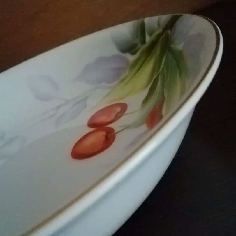 貴重なさくらんぼ絵柄鉢　オールド東洋陶器　東洋陶器　TOYOTOKI