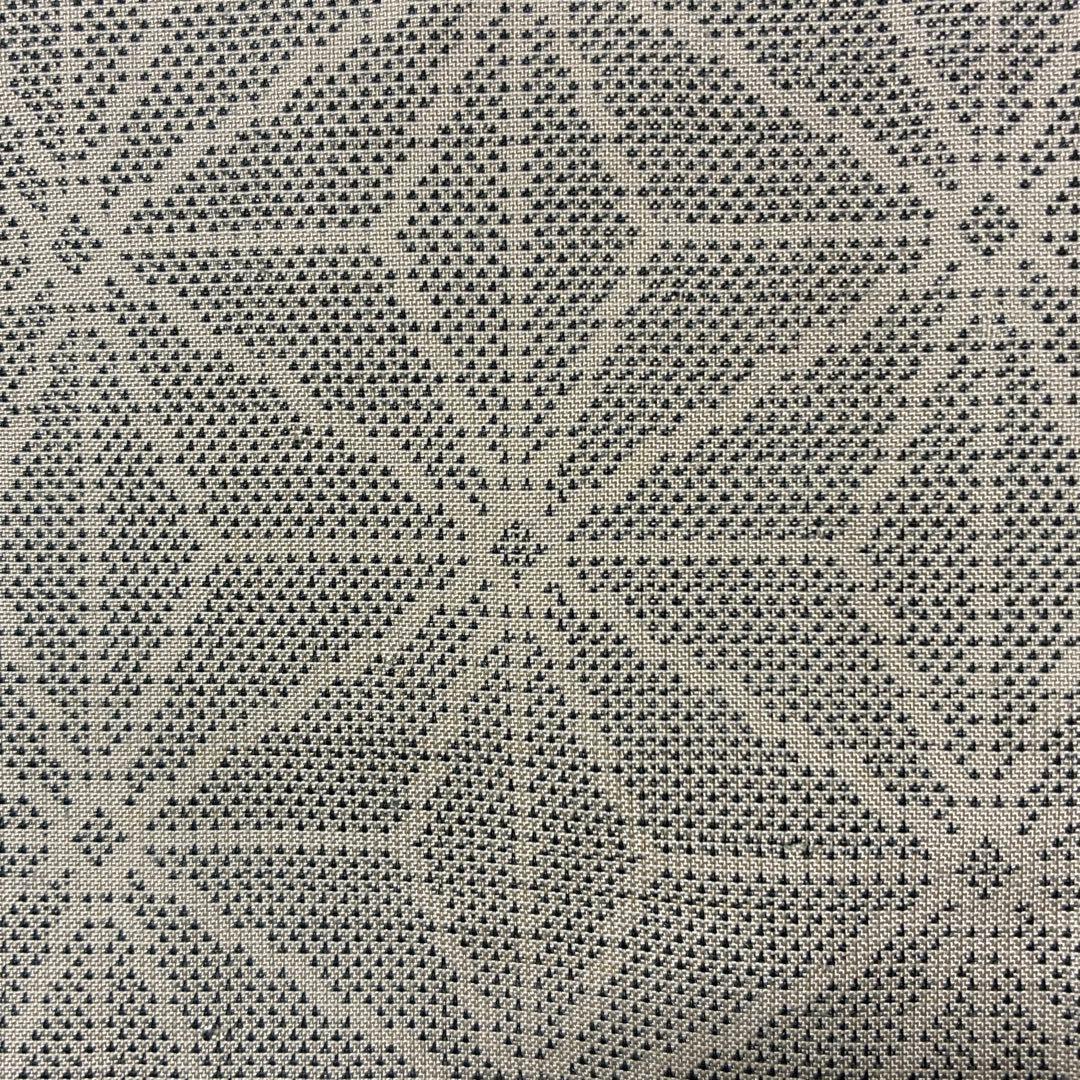 D92 本場白大島紬 麻の葉 正絹 着物 袷 しつけ糸付き未使用極美品