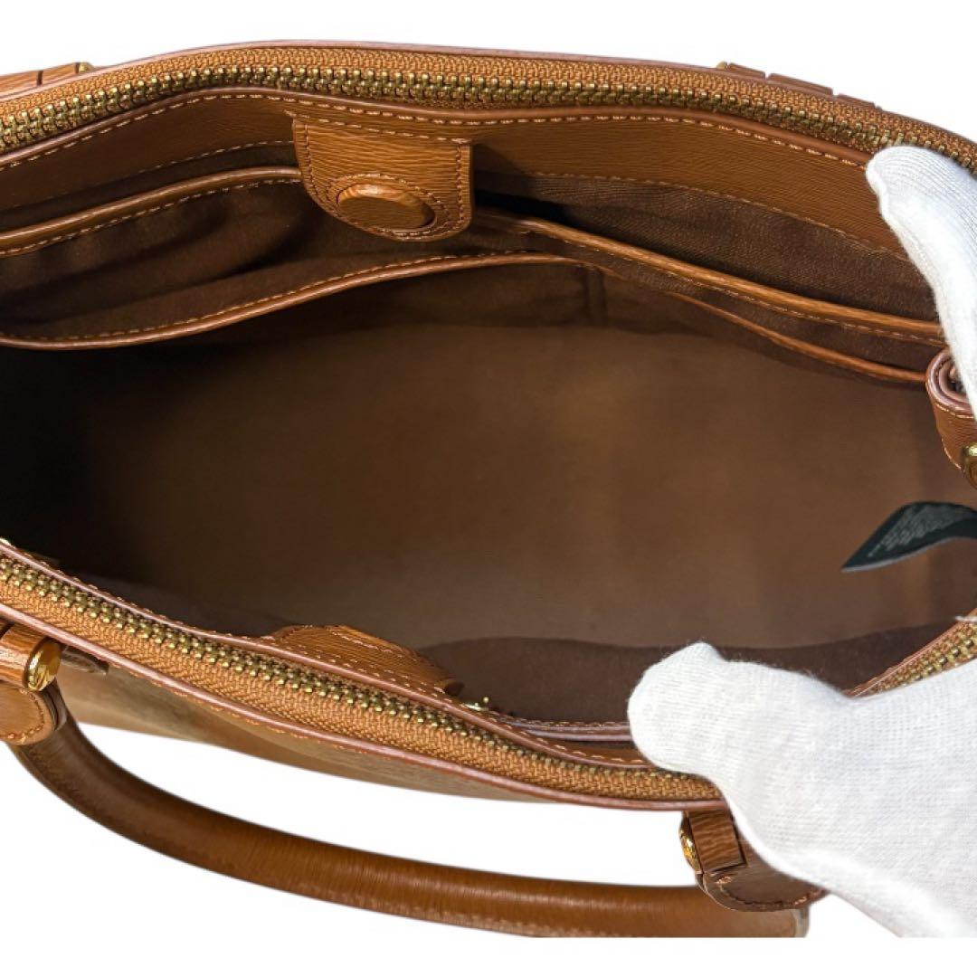 ローレンラルフローレン2way トートバッグ レザー ゴールドタグ A4収納可