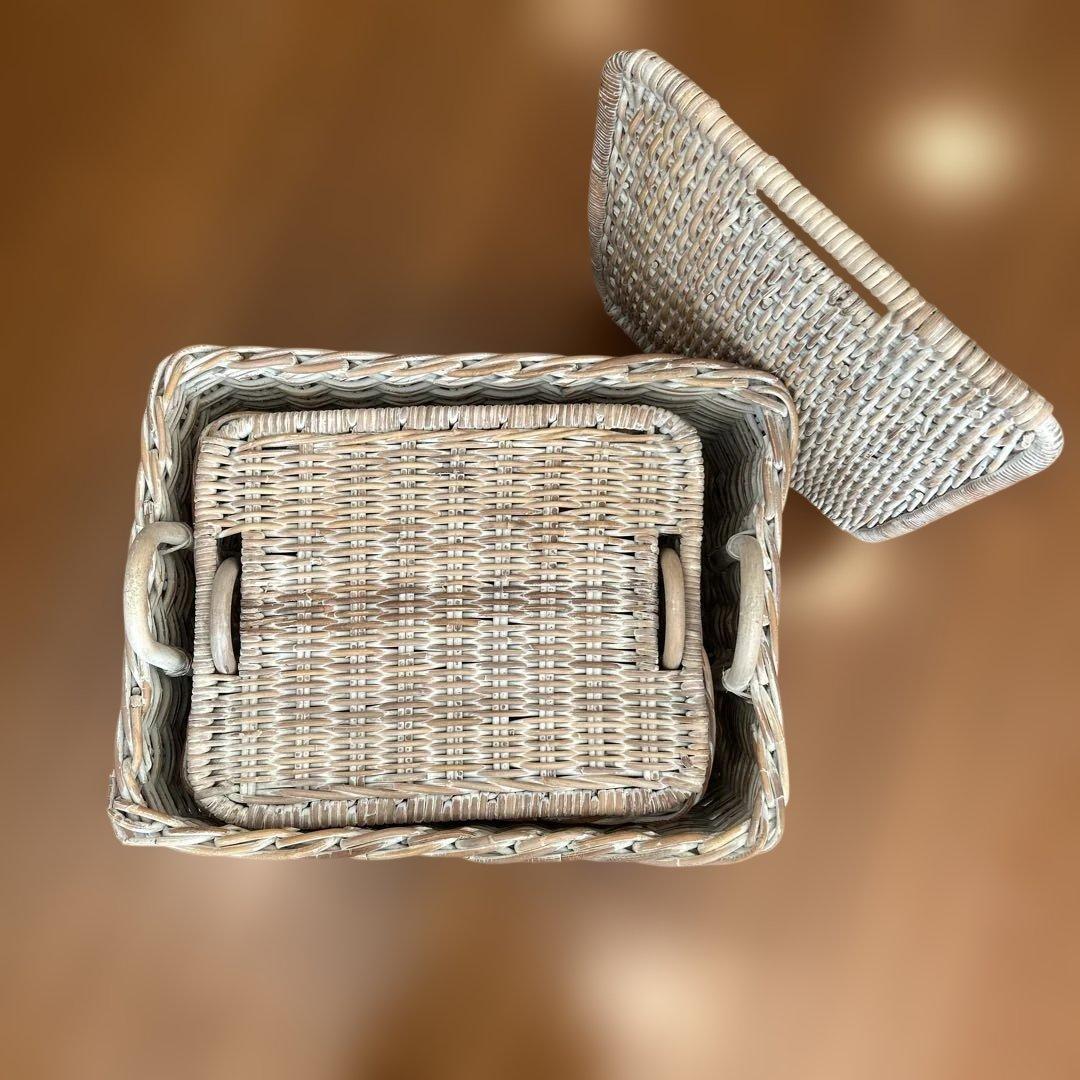 ローラアシュレイ 籠バスケットBOX 2個セット