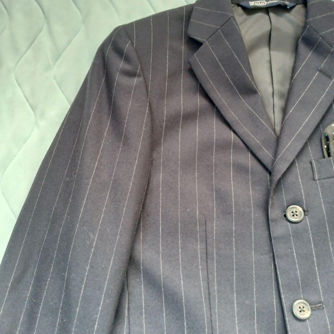 ラルフローレン フォーマルスーツ 150 ネイビー ストライプ ジャケット
