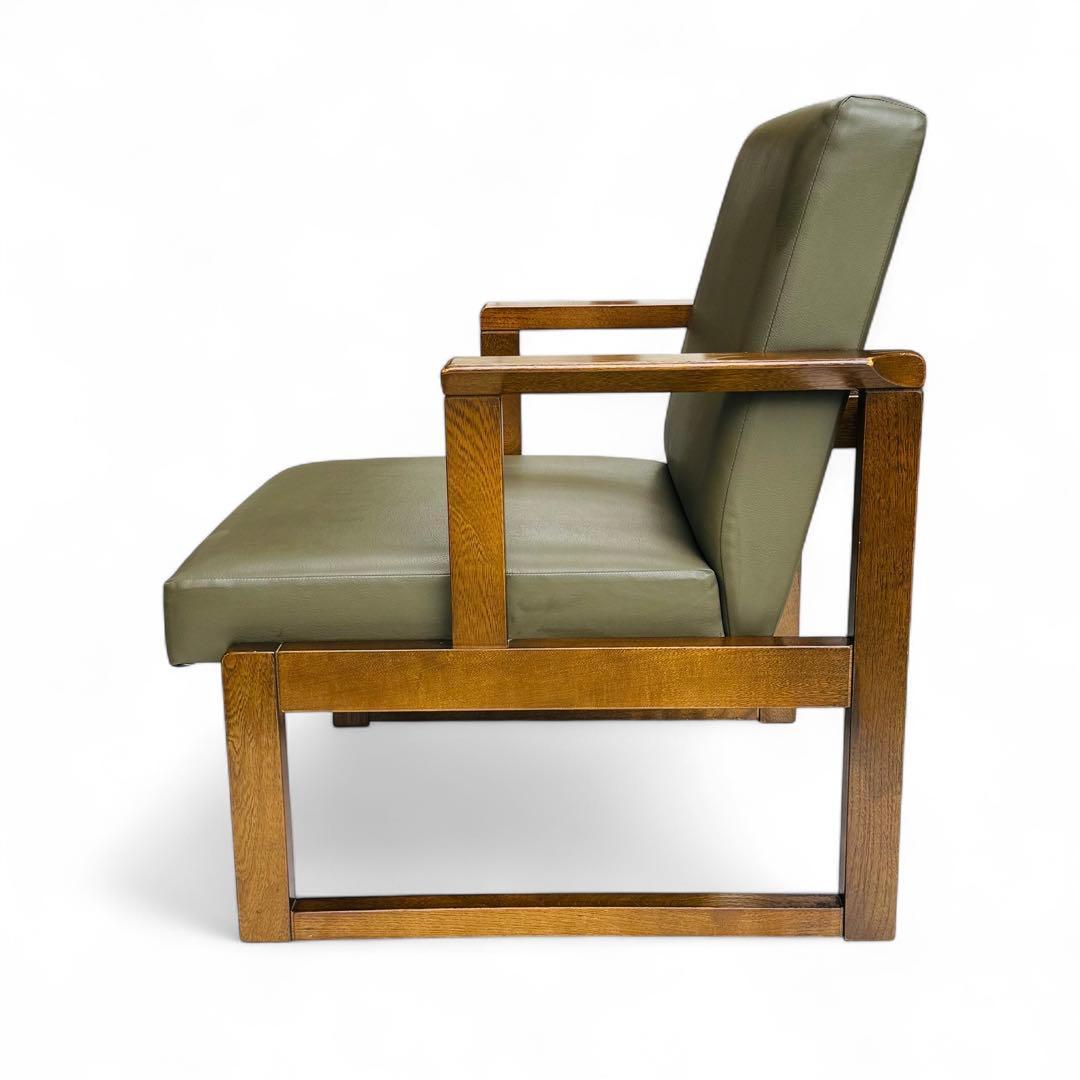 HIDA 飛騨産業 肘付き 椅子 アームチェア 1人掛けソファ 昭和レトロ 1