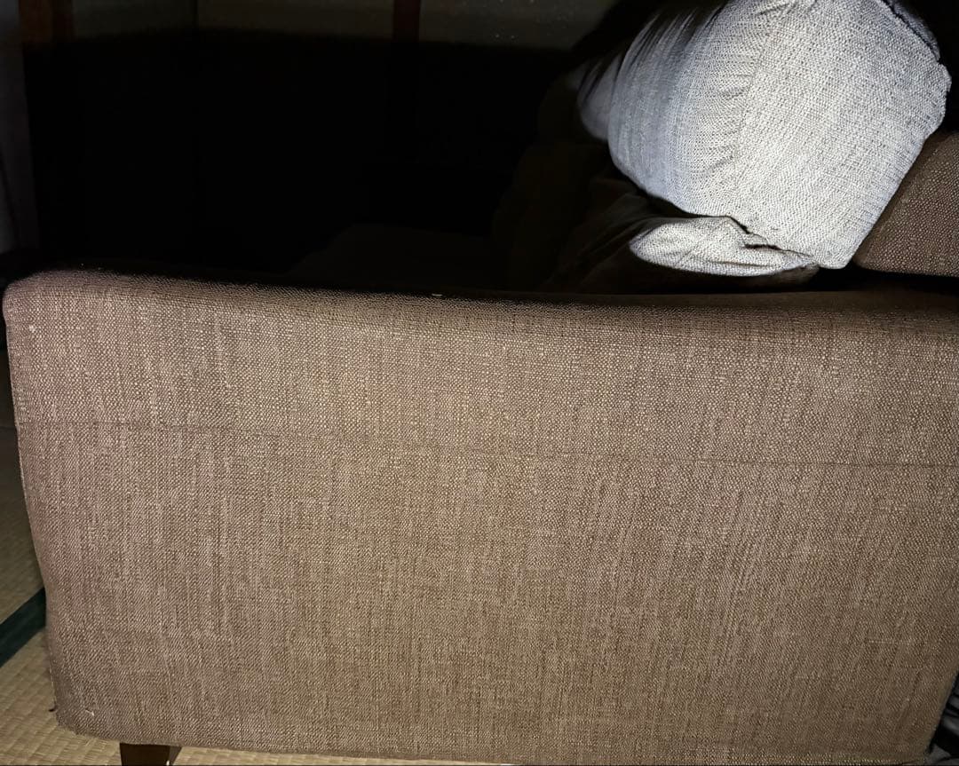 ベージュ ファブリック ソファ2.3人掛け