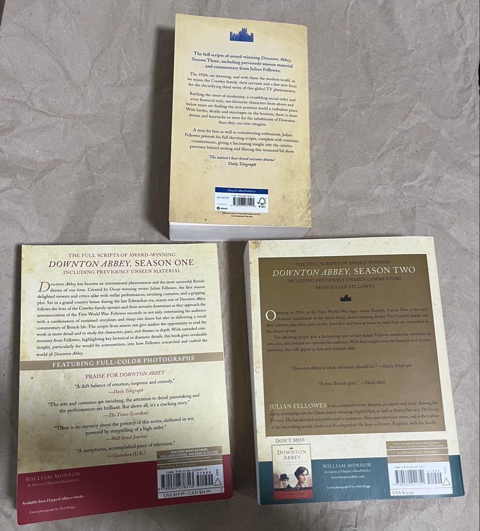 ダウントンアビー スクリプト script シーズン1〜3 洋書 本 台本