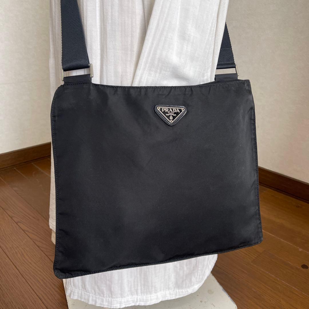 ◇ PRADA プラダ ショルダーバッグ ナイロン ブラック ◇
