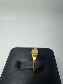 《日本製18金》K18ゴールドトーン シンプルリング11号 1.17g 即日発送