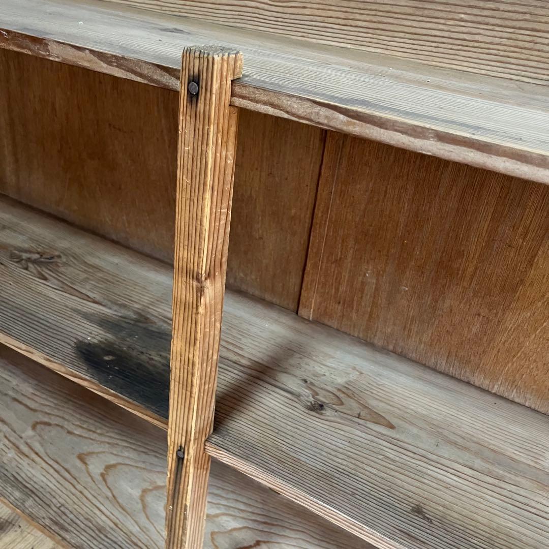 アンティーク オープンラック 本棚 食器棚 飾り棚 無塗装