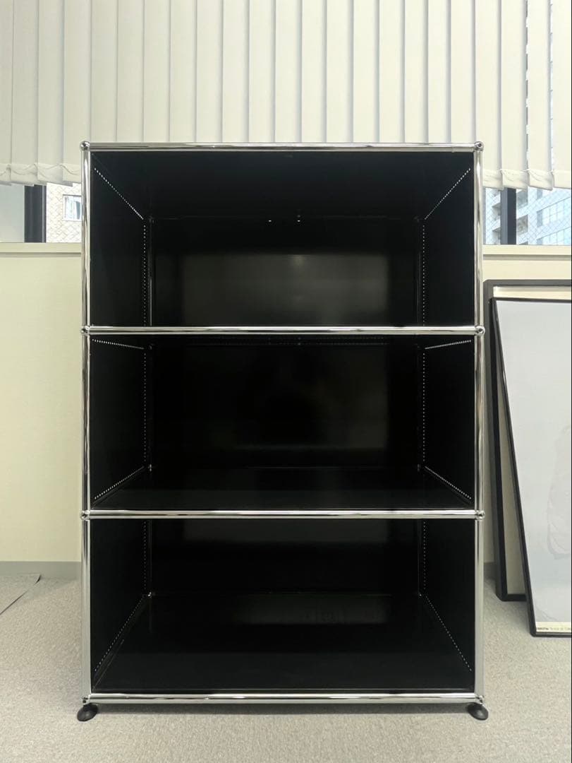 Tora　希少黒USMハラ—３段ラック　スチールシェルフ 4段引取もOK