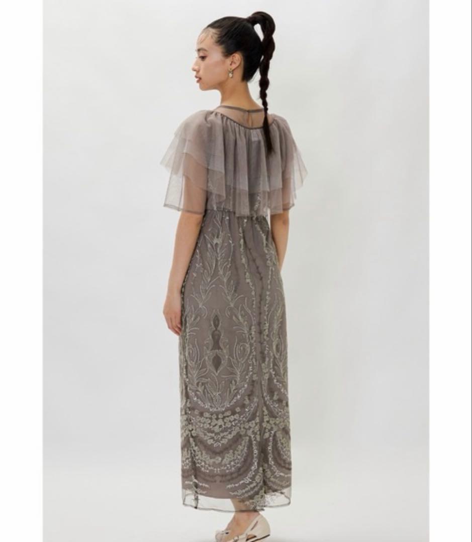 bflat niana マルチケープ刺繍レースドレス 結婚式 二次会 同窓会