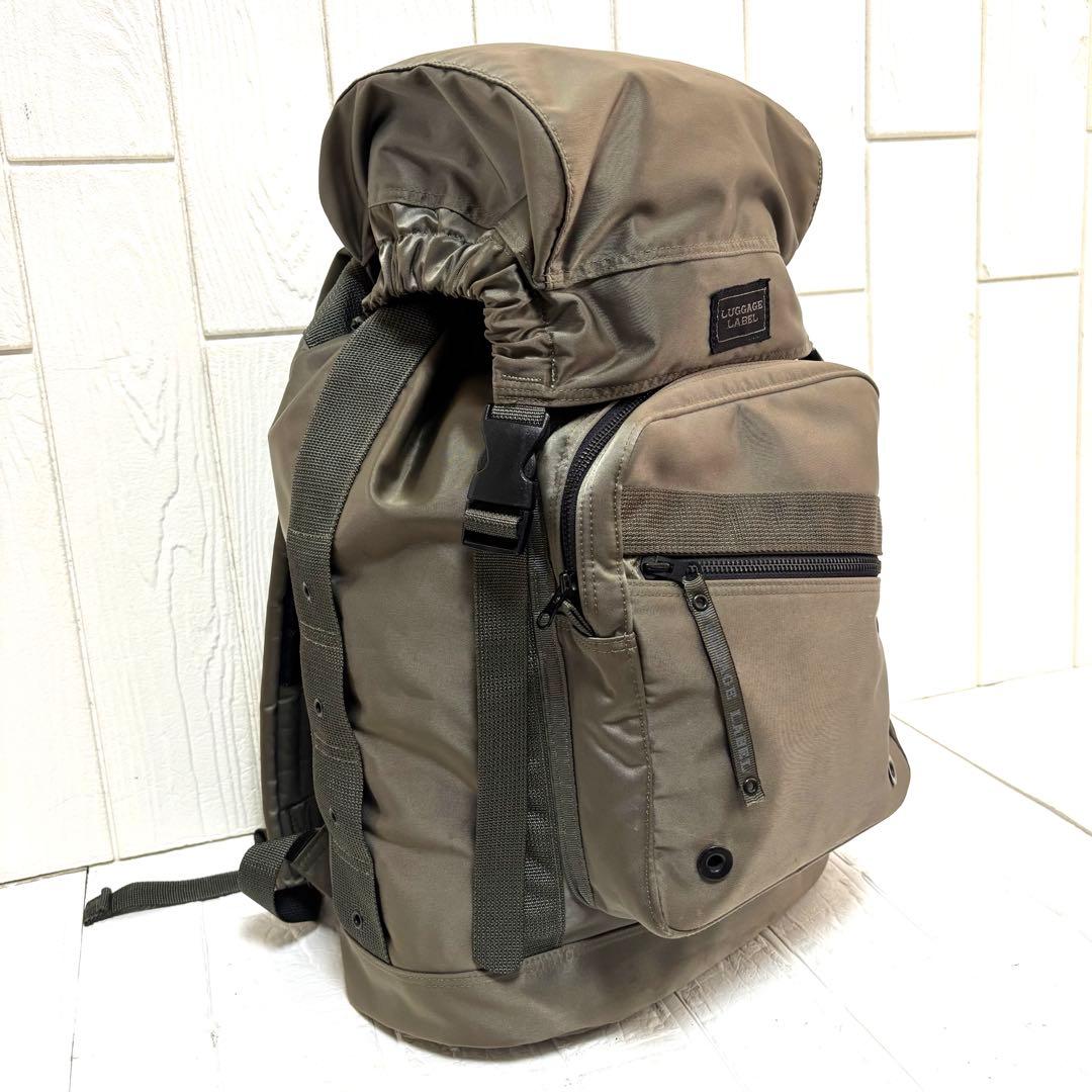 希少 美品 LUGGAGE LABEL ZONE ゾーン バックパック オリーブ