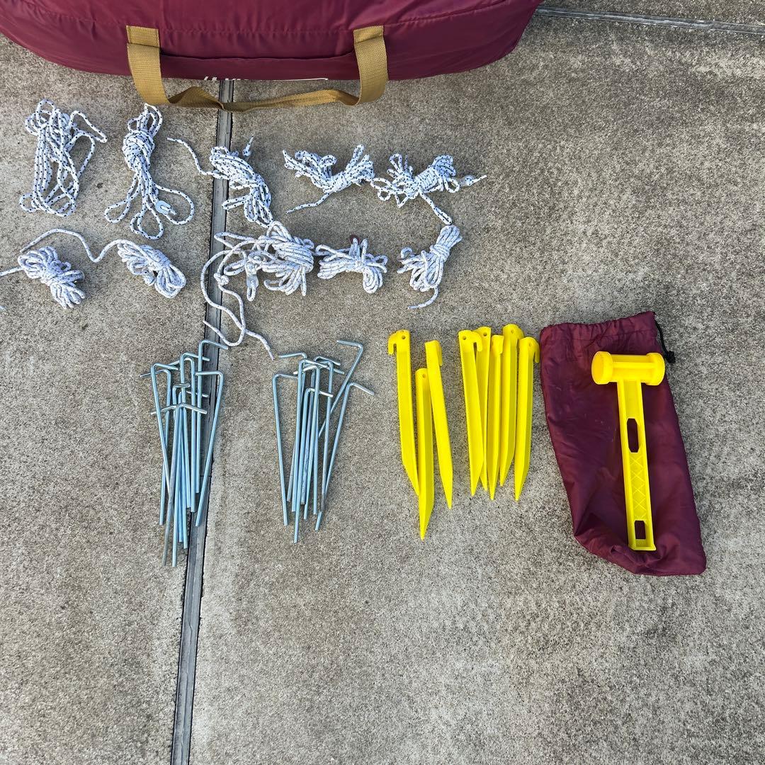 【訳あり】ラウンドスクリーン2ルームハウス　バーガンディ　コールマン　シート