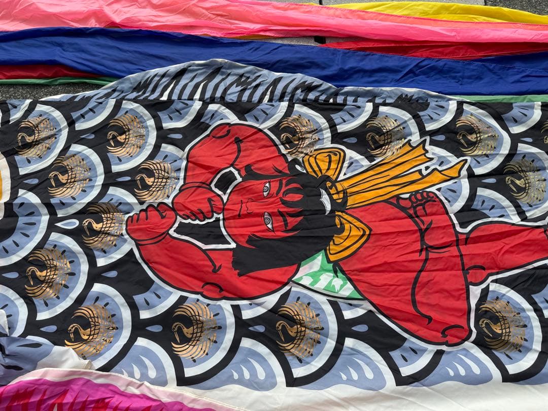 中古 鯉のぼり【A】5m 両面金太郎 こいのぼり 3色+吹流し こどもの日 節句