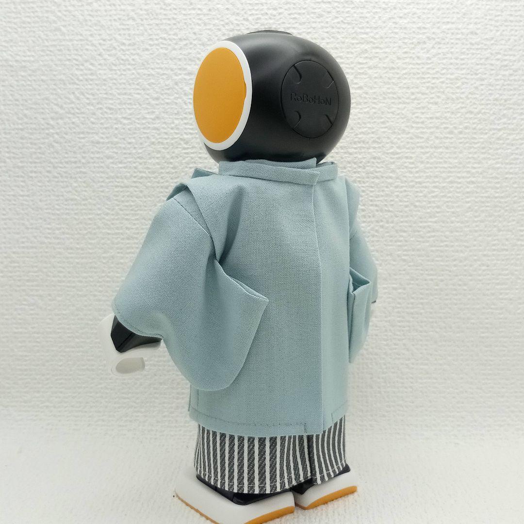 はむいちな 様 ロボホン 服 淡青藤色&山葵色 きもの 仙台平袴風 羽織 セット