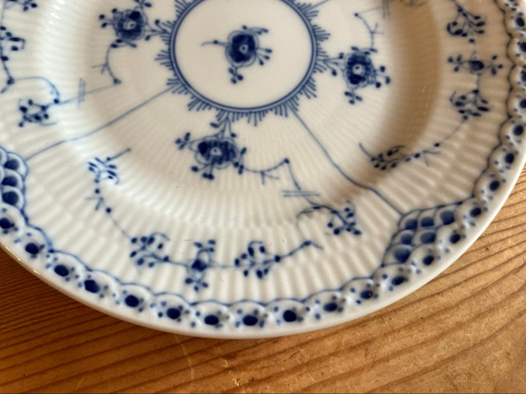 ロイヤルコペンハーゲンブルーフルーテッドハーフレース　17プレート×2