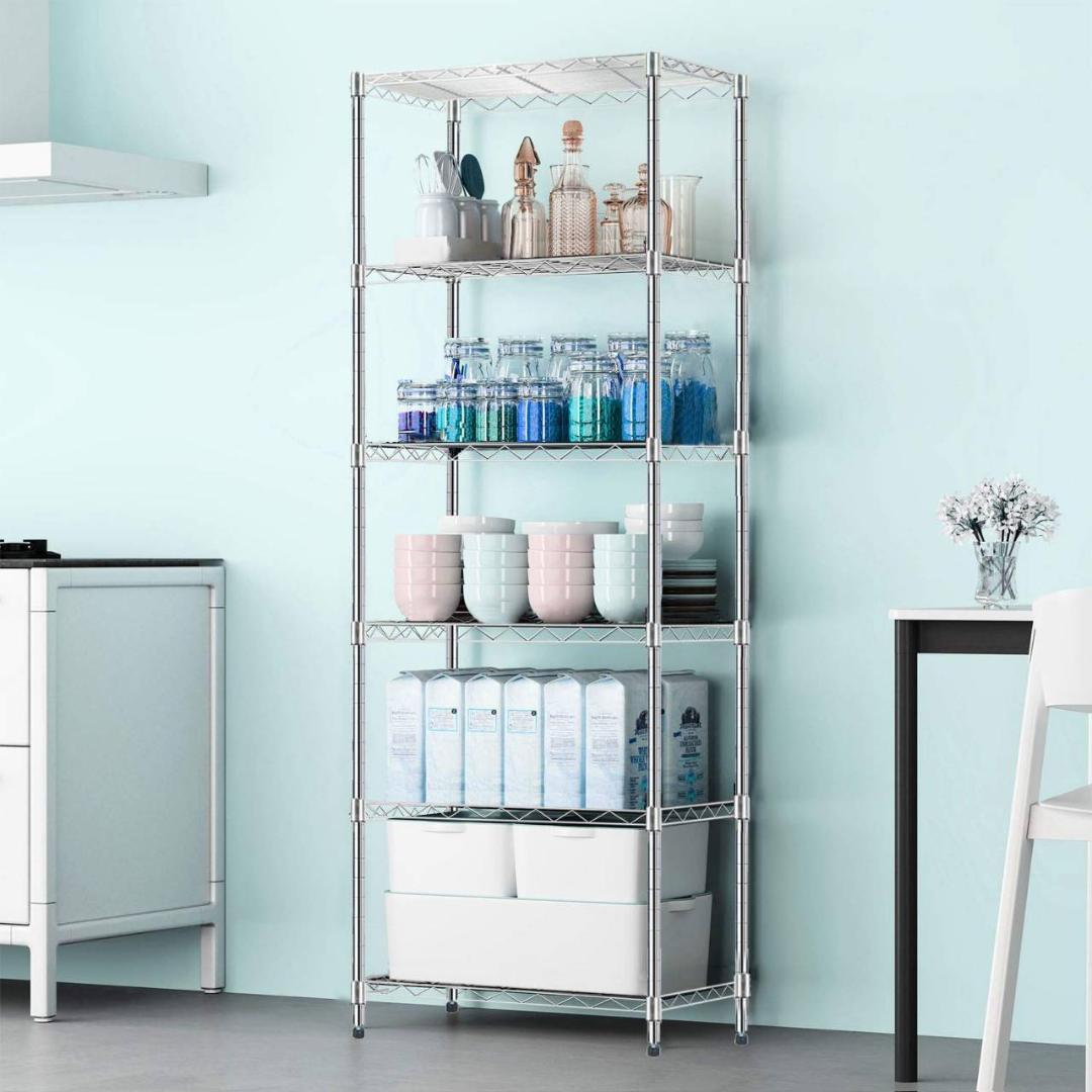 組み立て簡単で防カビ加工されたスチールラック