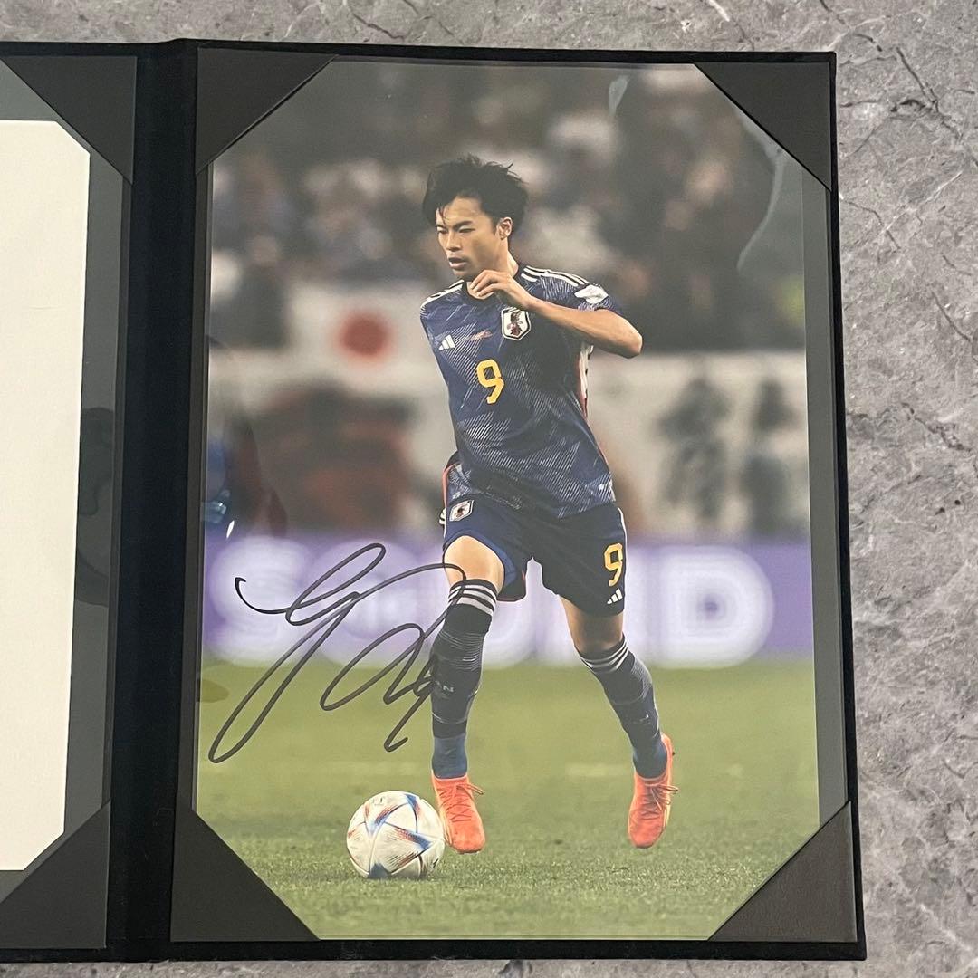 【証明書付】三笘薫直筆サイン入りダグアウト日本代表フォト