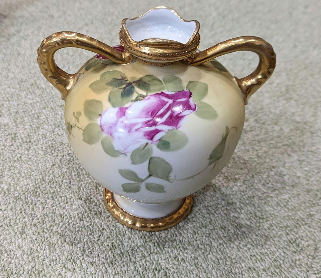 アンティーク　オールドノリタケ　薔薇の花瓶