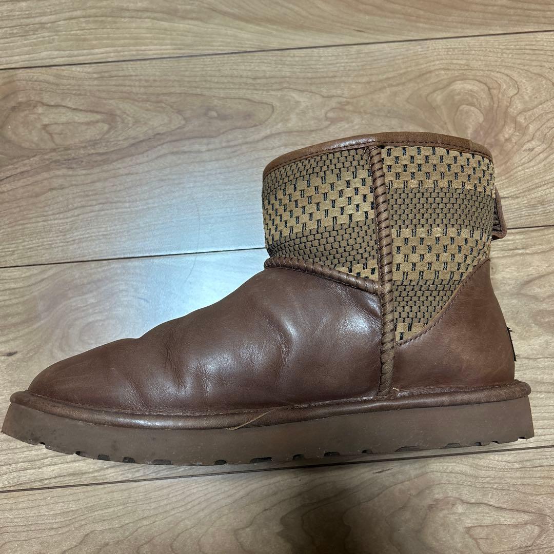 UGG ムートンブーツ ブラウン 編み込みデザイン