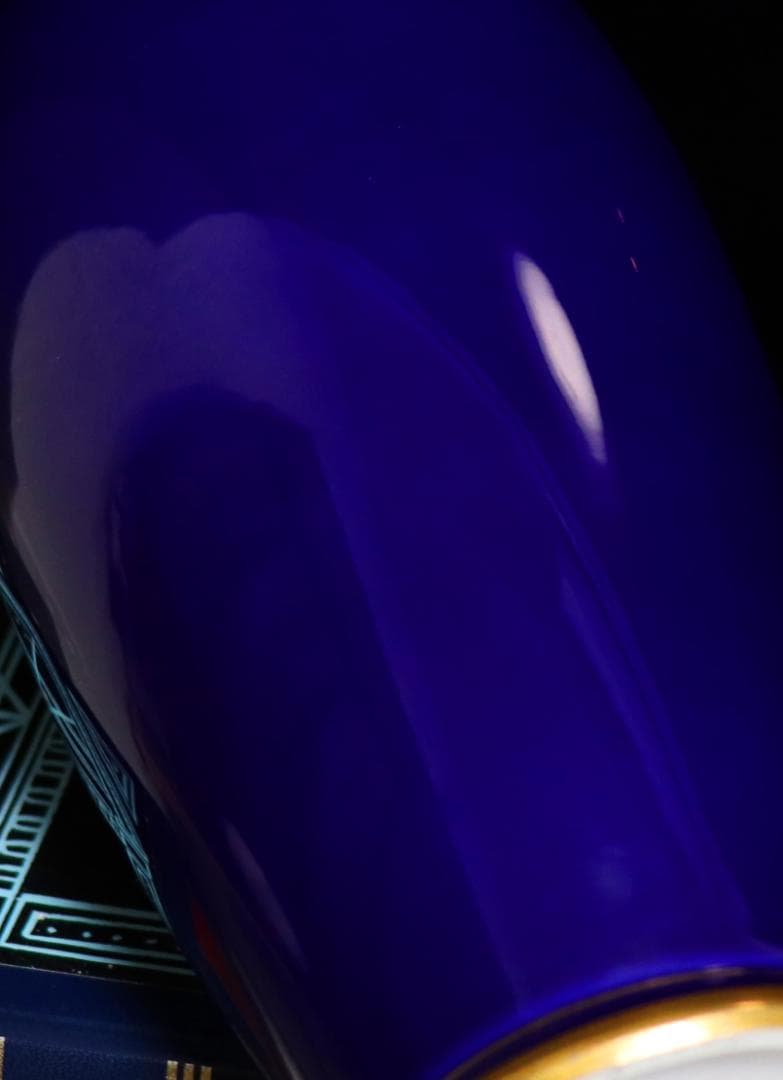 オールド・セーブル 最高級稀少 1920年製 大型 29.2cm 藍地金彩壺花瓶