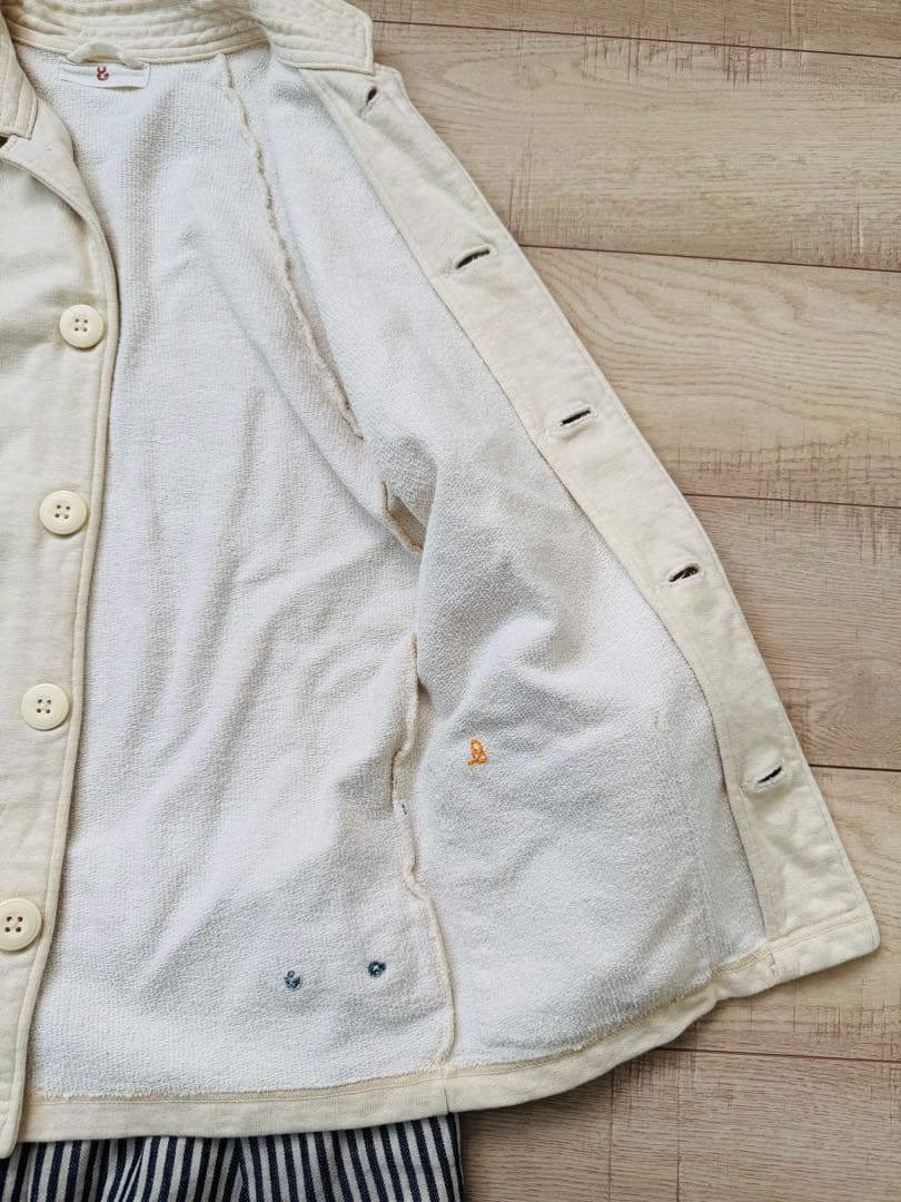 45rpm コットンジャケット　スウェット　カーディガン