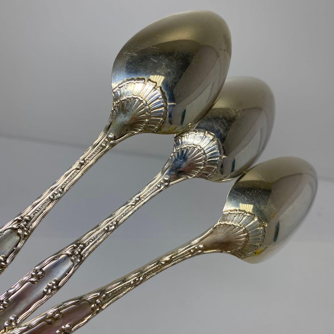 専用　ティファニーsterling刻印　彫金スプーン6点　187g 共袋　トサヒ