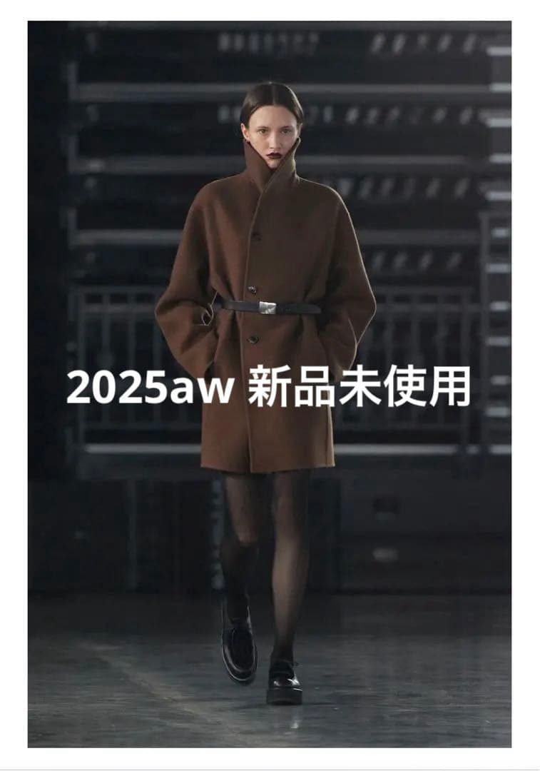 ジャケット・アウター HYKE 25aw DOUBLE FACE SHAWL COLLAR COAT