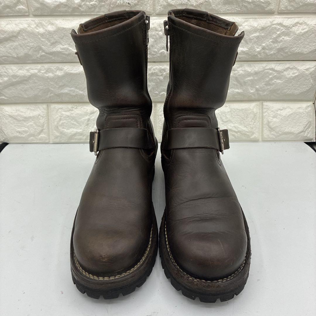 【良品】スローウェアライオン エンジニアブーツOB-8595H ブラウン 7E