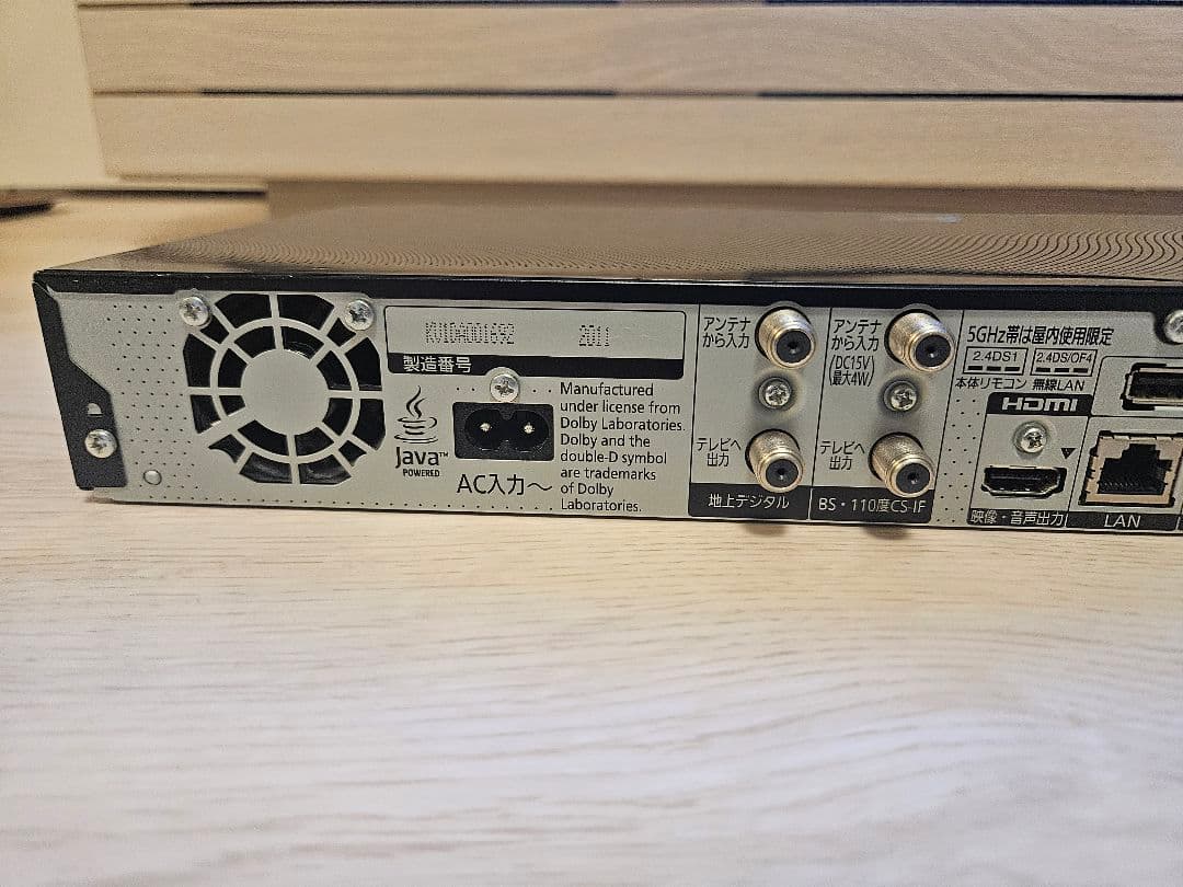 レコーダー Panasonic DIGA DMR-BZT800 Blu-ray 2TB