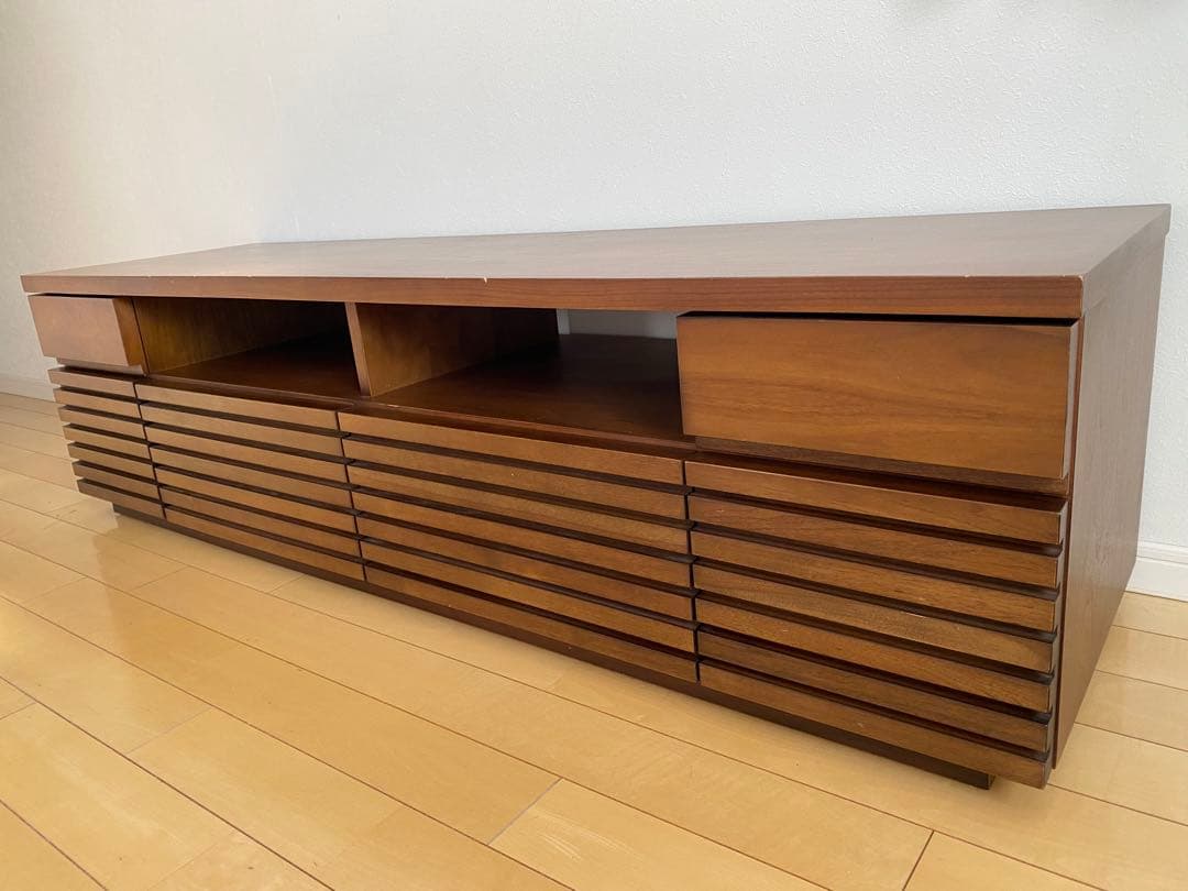 【幅160】テレビボード　モダン　ローボード　ウォルナット