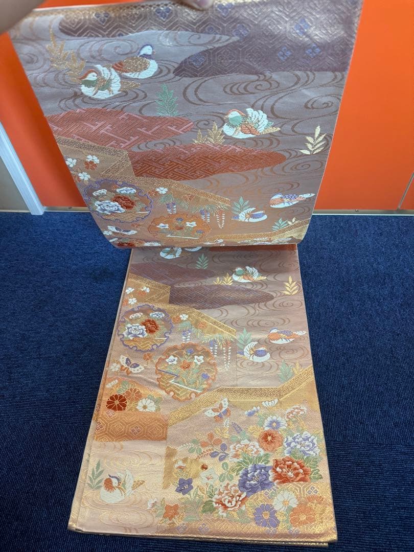 1924 袋帯 古代彫金紋  西陣織   金糸　高級上質上品　約440cm未使用