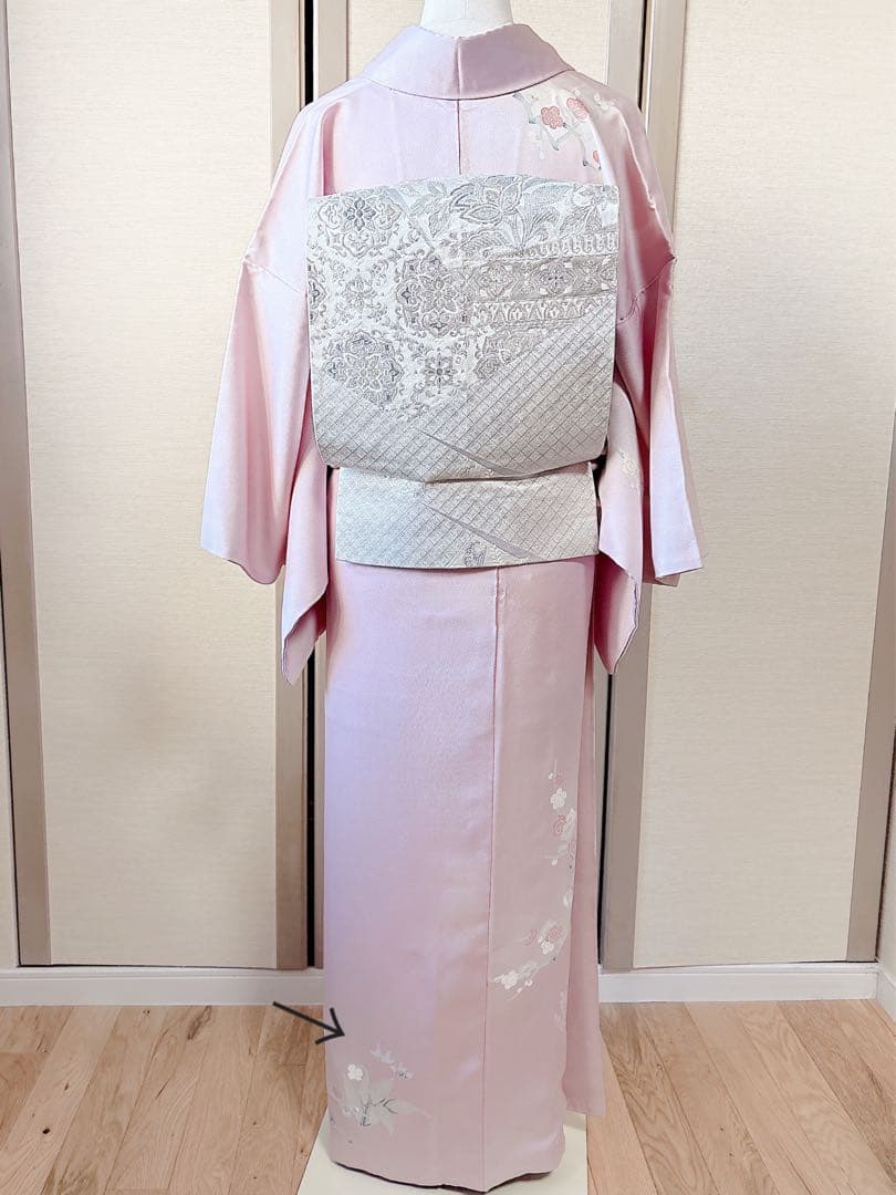 美品　訪問着　一つ紋　フルセット　裄66 加賀友禅 卒業式　入学式　M S 鳥