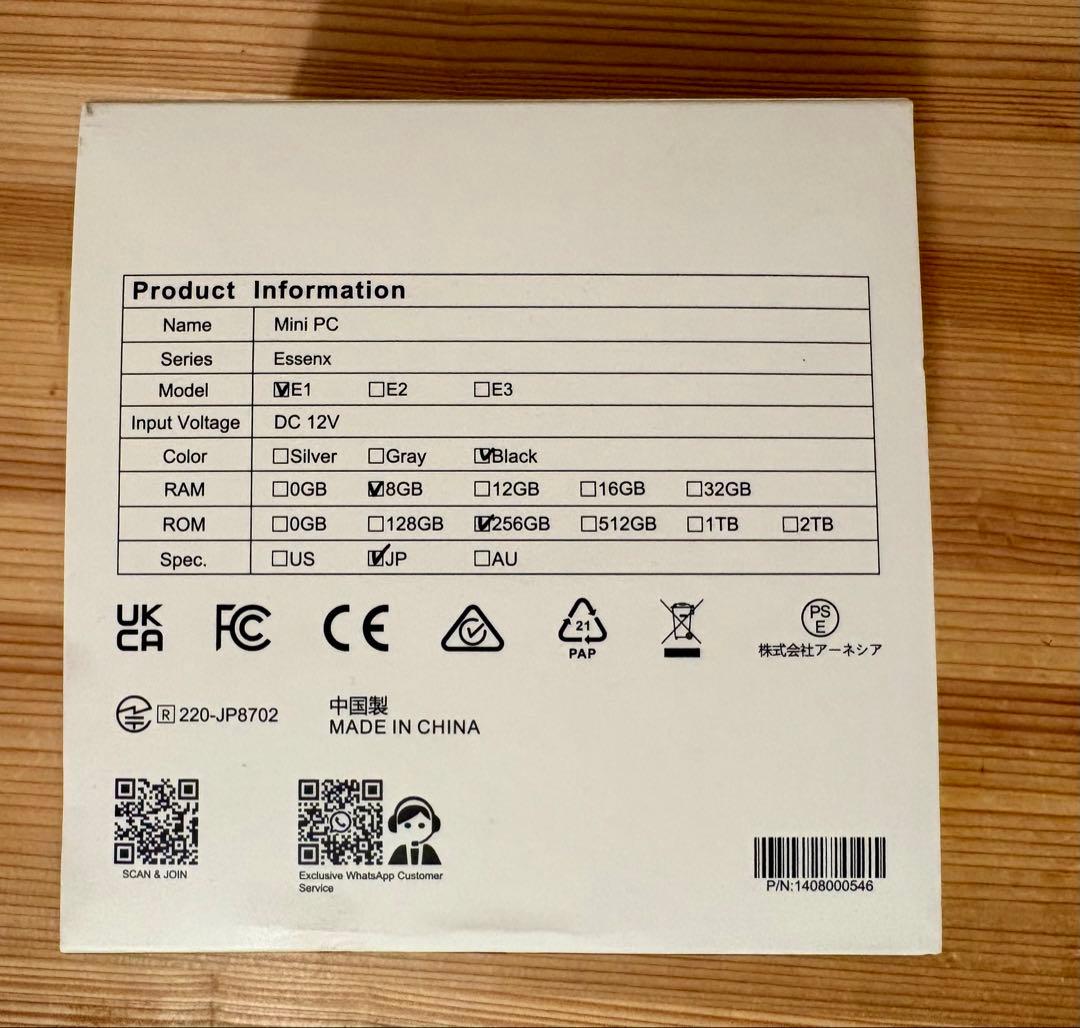 新品 NiPoGi Essenx Series E1 ミニ PCパソコン