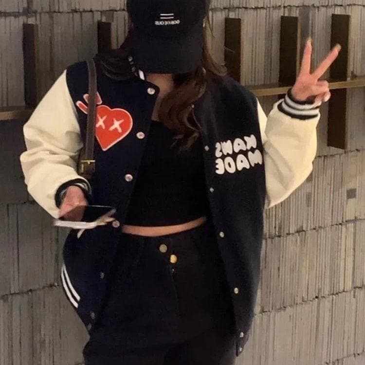 Human made KAWAS MADE スタジャン ネイビー Mサイズ