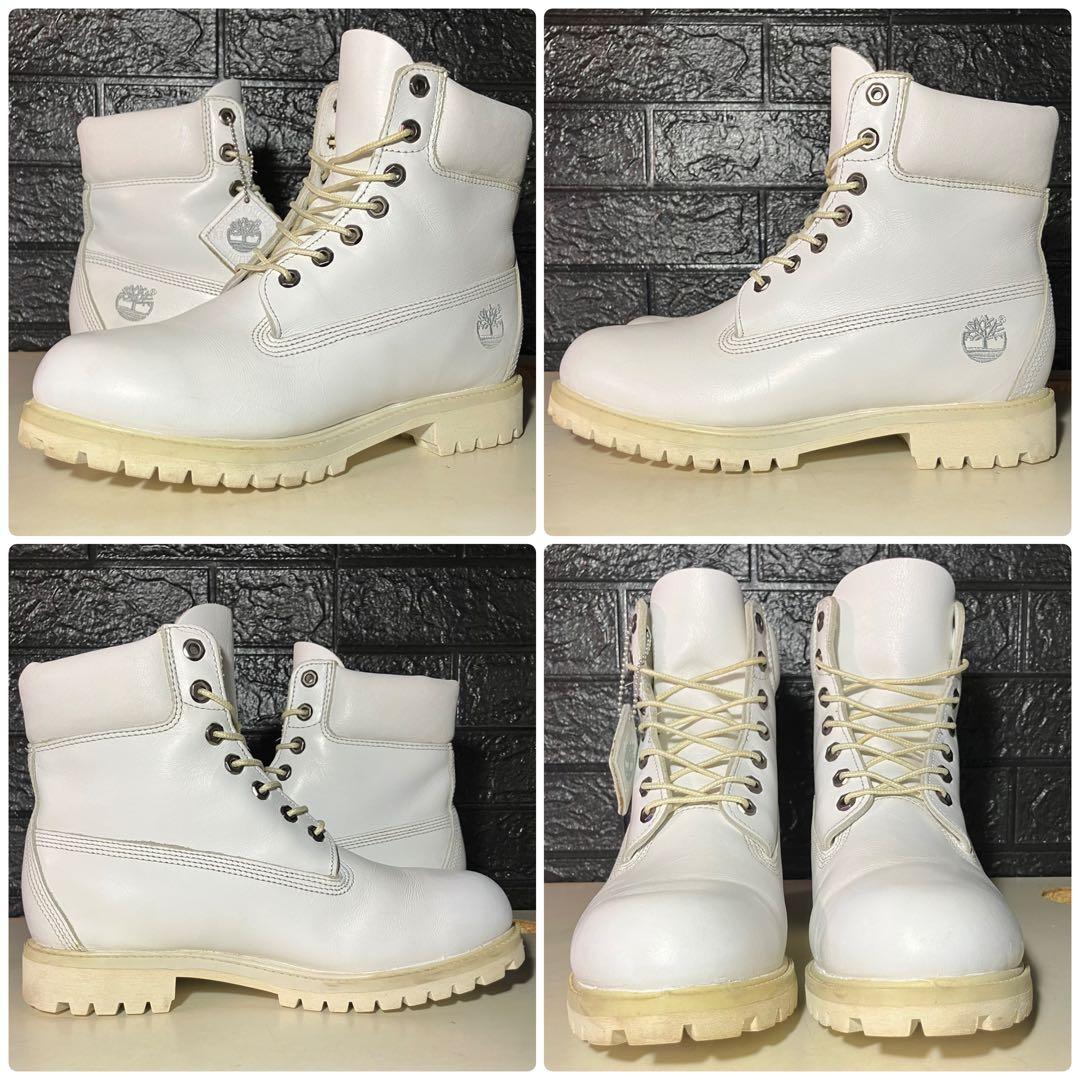 【美品正規品Timberland】27cm ティンバーランド オールホワイト